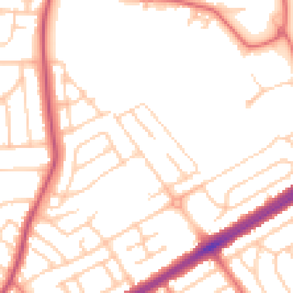 Daytime road noise heatmap for L21 9HL