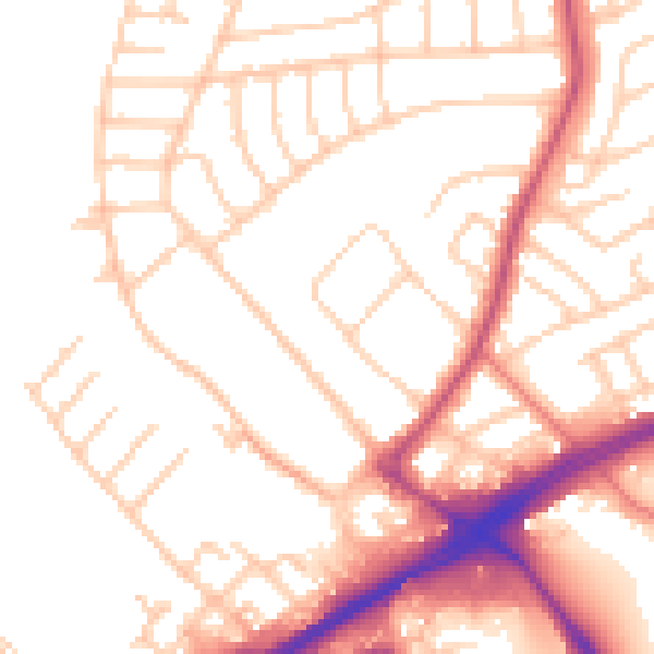 Daytime road noise heatmap for L21 9HP