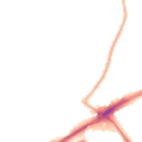 Night-time road noise heatmap for L21 9HP