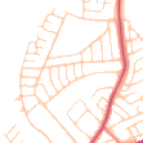 Daytime road noise heatmap for L21 9LA