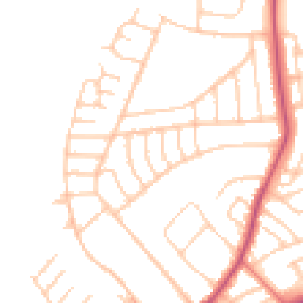 Daytime road noise heatmap for L21 9LD