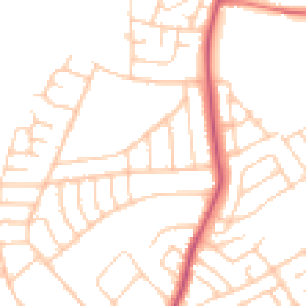 Daytime road noise heatmap for L21 9LL