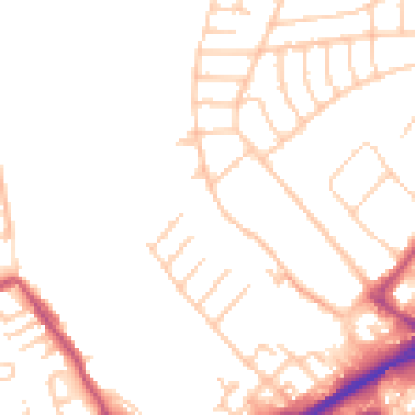 Daytime road noise heatmap for L21 9LS