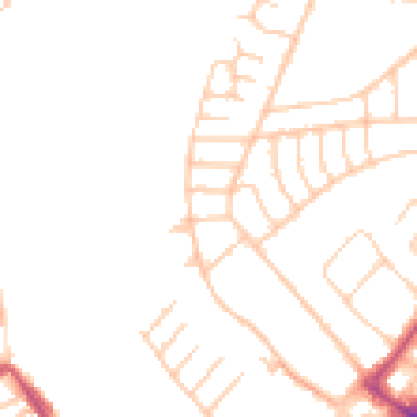 Daytime road noise heatmap for L21 9NJ