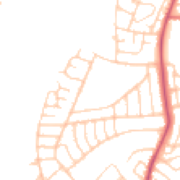 Daytime road noise heatmap for L21 9NY