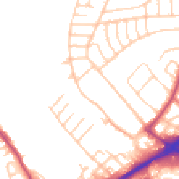 Daytime road noise heatmap for L21 9PJ