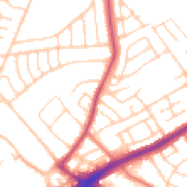 Daytime road noise heatmap for L21 9PR