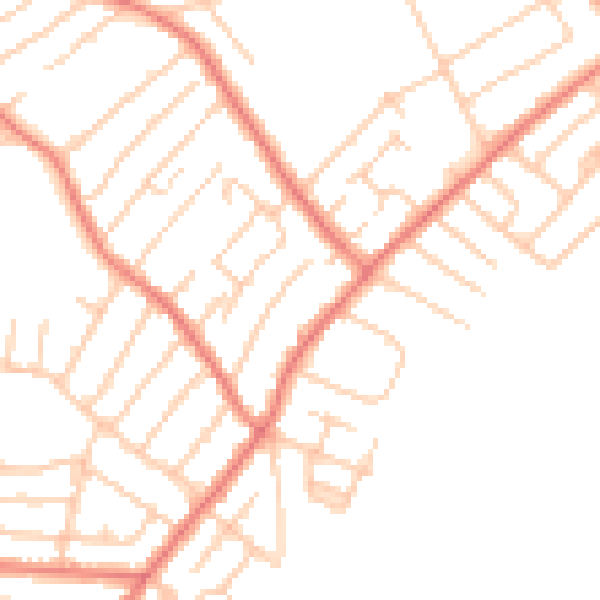 Daytime road noise heatmap for L23 0AB