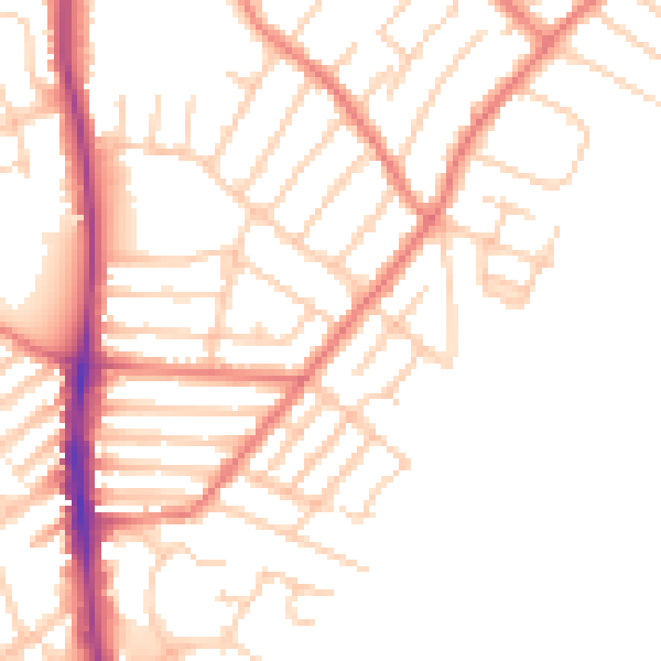 Daytime road noise heatmap for L23 0QE