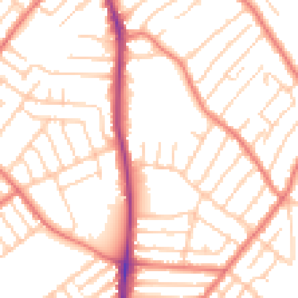 Daytime road noise heatmap for L23 0QH
