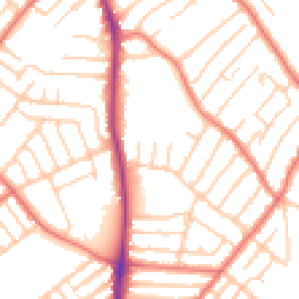 Daytime road noise heatmap for L23 0QJ
