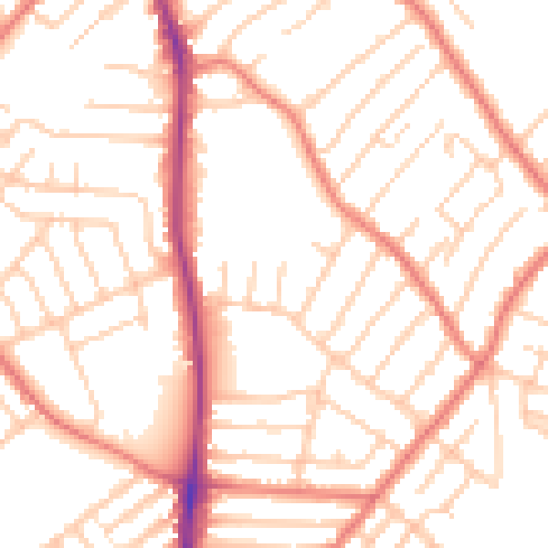 Daytime road noise heatmap for L23 0QL