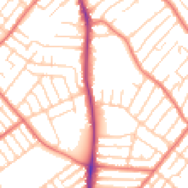 Daytime road noise heatmap for L23 0QN