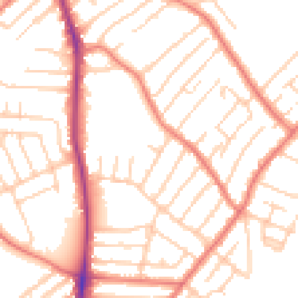 Daytime road noise heatmap for L23 0QR