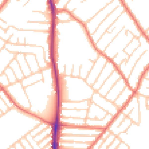 Daytime road noise heatmap for L23 0QS