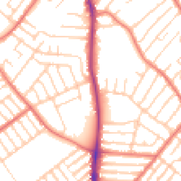 Daytime road noise heatmap for L23 0QW