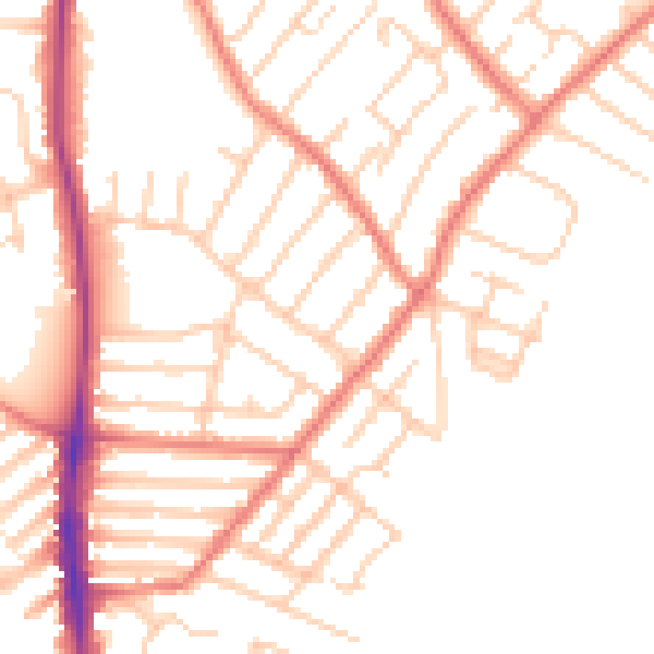 Daytime road noise heatmap for L23 0QX