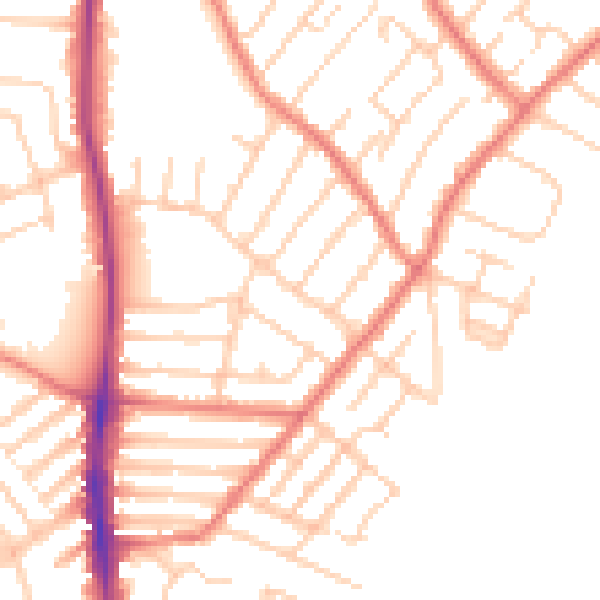 Daytime road noise heatmap for L23 0QZ