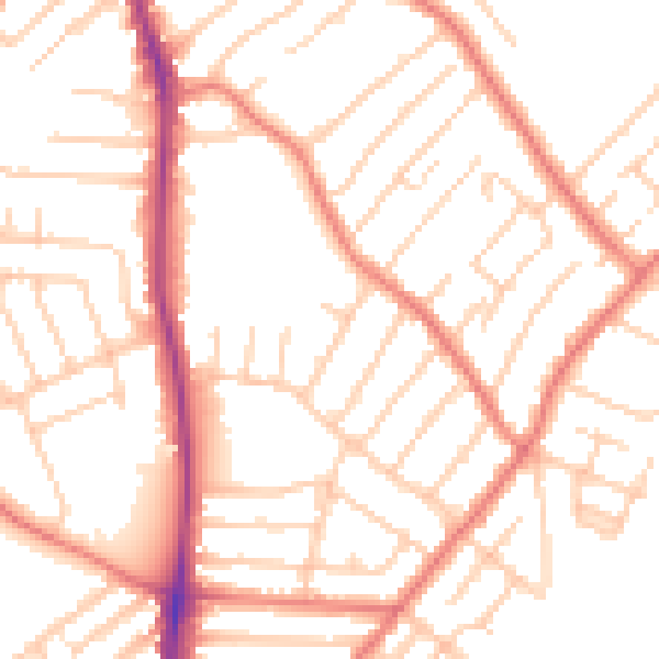 Daytime road noise heatmap for L23 0RA