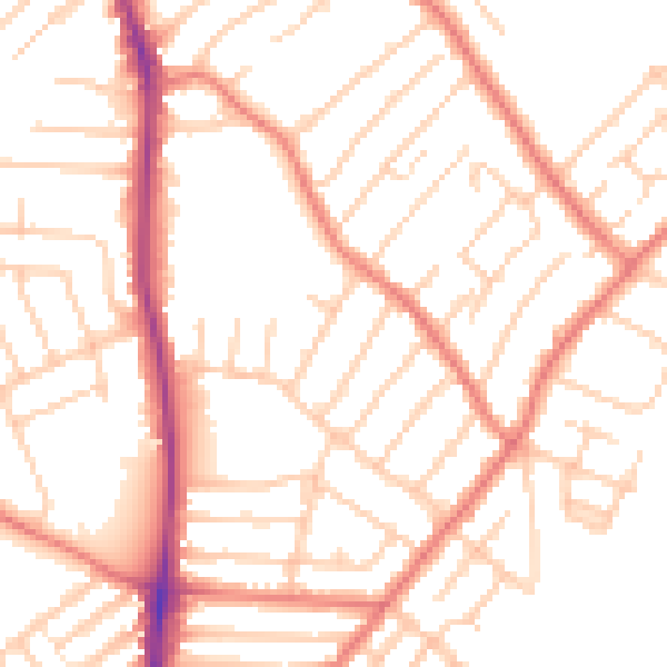 Daytime road noise heatmap for L23 0RB