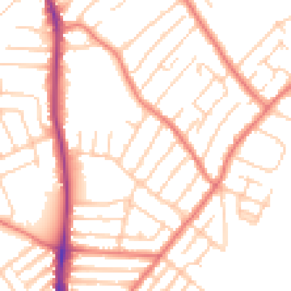 Daytime road noise heatmap for L23 0RE