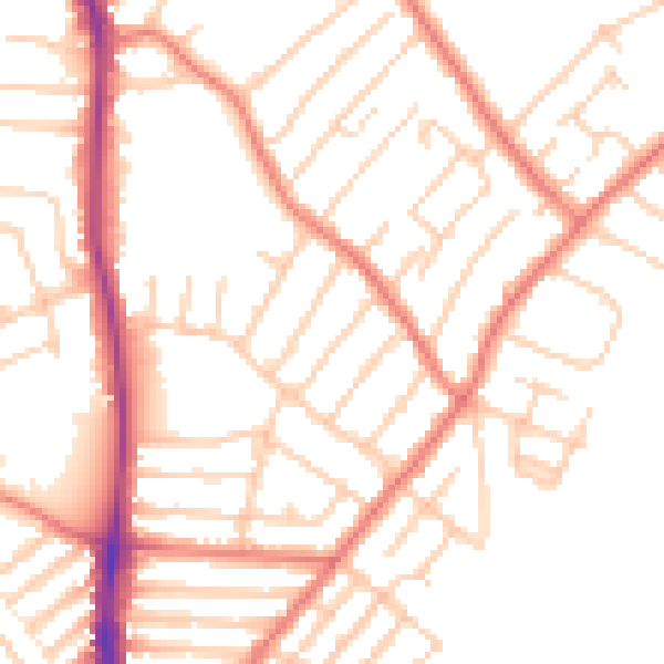 Daytime road noise heatmap for L23 0RG