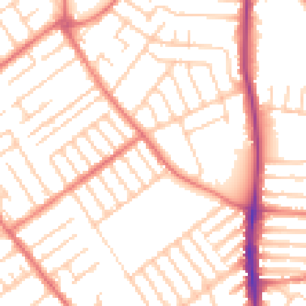 Daytime road noise heatmap for L23 0RL