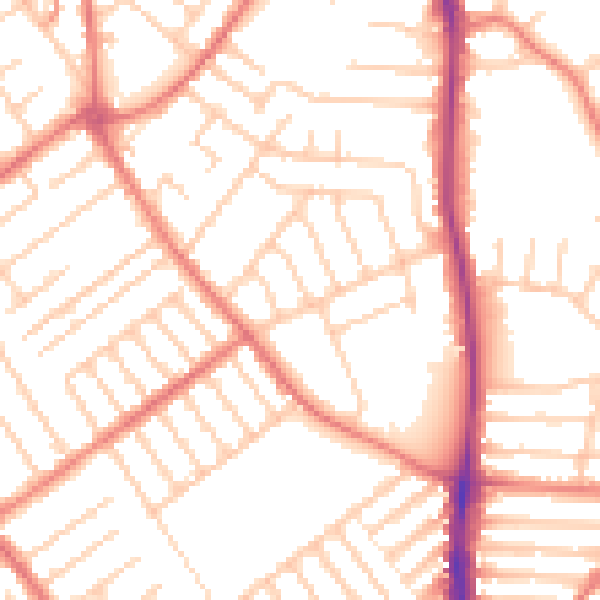 Daytime road noise heatmap for L23 0RS