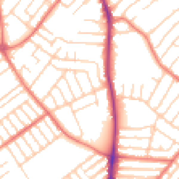 Daytime road noise heatmap for L23 0RT
