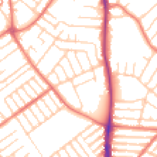 Daytime road noise heatmap for L23 0RU