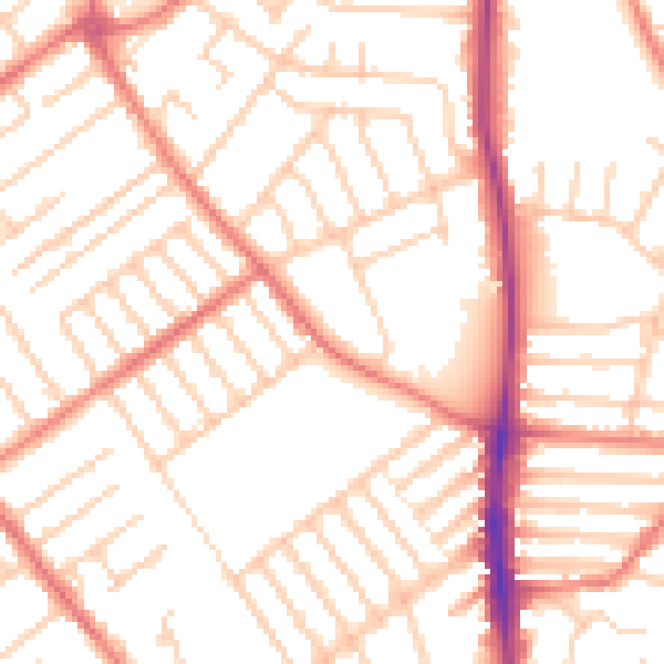 Daytime road noise heatmap for L23 0RW