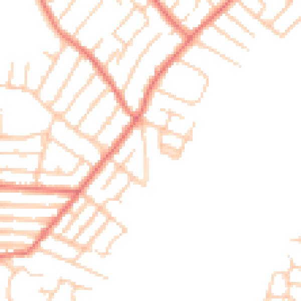 Daytime road noise heatmap for L23 0RY