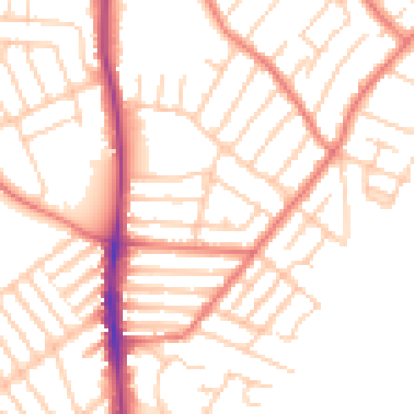 Daytime road noise heatmap for L23 0SD