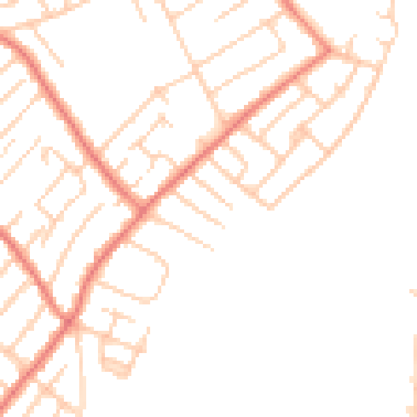 Daytime road noise heatmap for L23 0SG