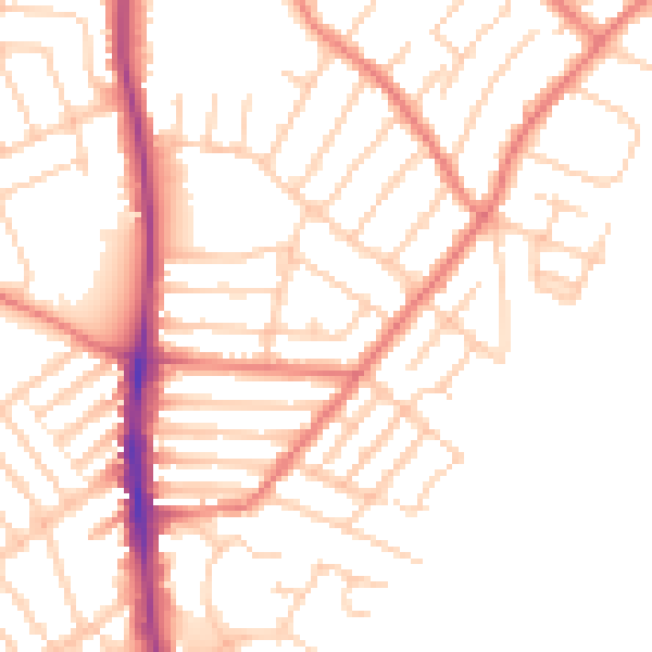 Daytime road noise heatmap for L23 0SH
