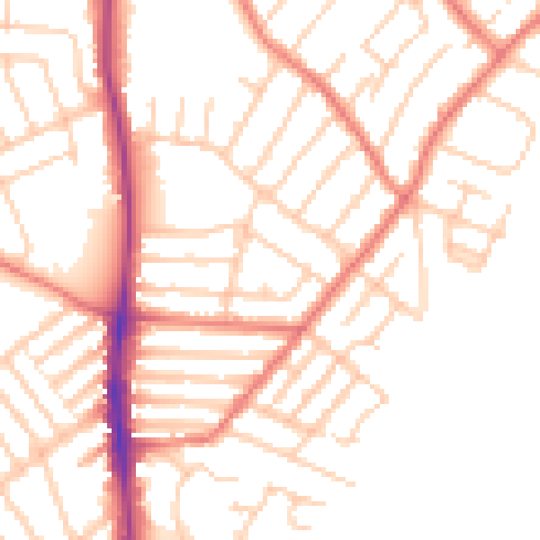 Daytime road noise heatmap for L23 0SJ