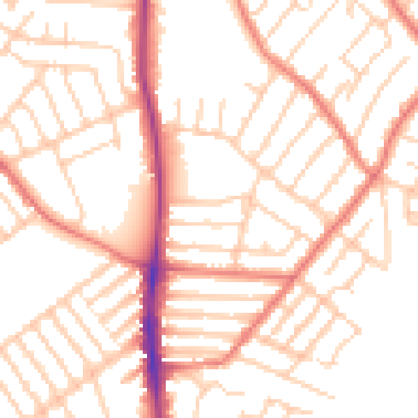 Daytime road noise heatmap for L23 0SL