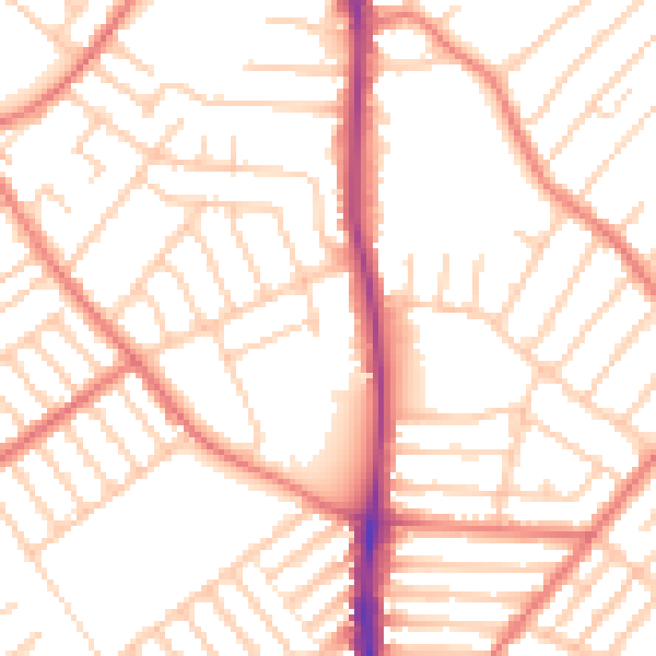 Daytime road noise heatmap for L23 0SP
