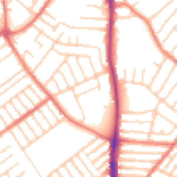 Daytime road noise heatmap for L23 0SR