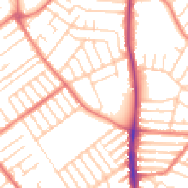 Daytime road noise heatmap for L23 0SS