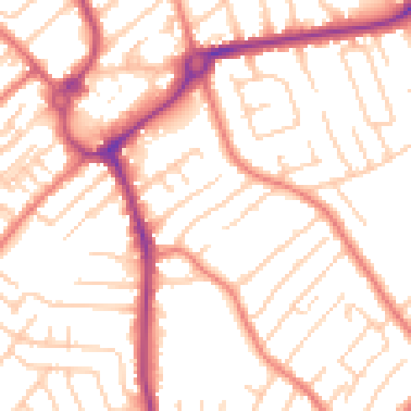 Daytime road noise heatmap for L23 0SY