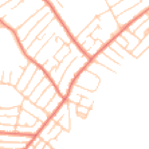 Daytime road noise heatmap for L23 0TD