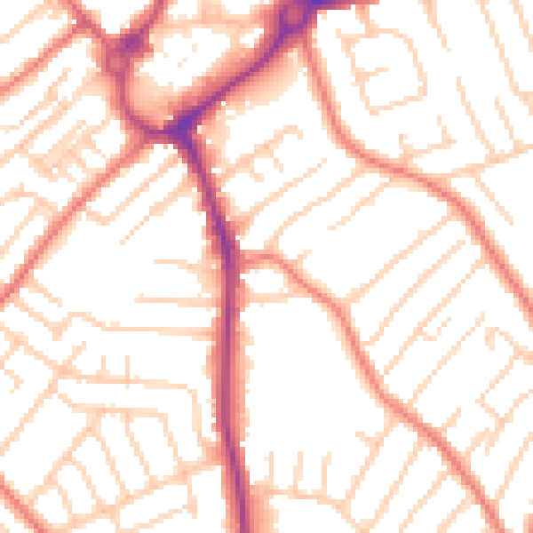Daytime road noise heatmap for L23 0TR
