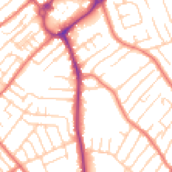 Daytime road noise heatmap for L23 0YD