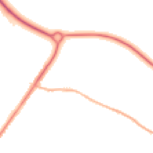 Night-time road noise heatmap for L23 1AB