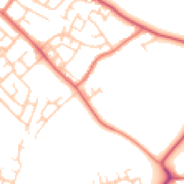 Daytime road noise heatmap for L23 1AD