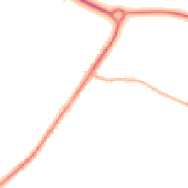 Night-time road noise heatmap for L23 1TA