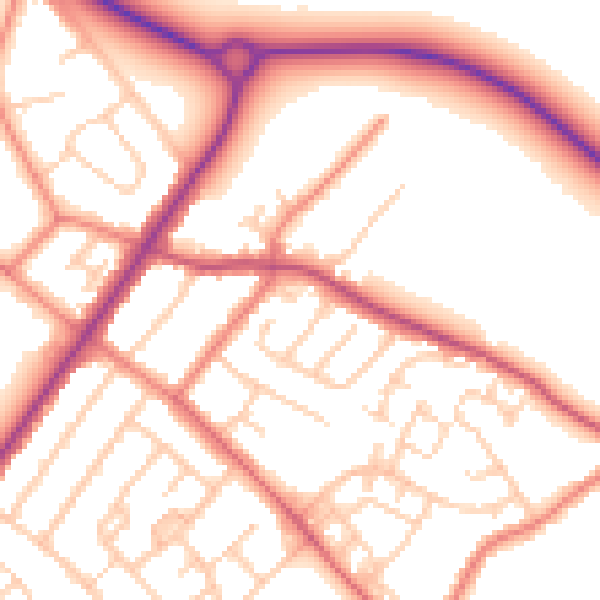 Daytime road noise heatmap for L23 1TF