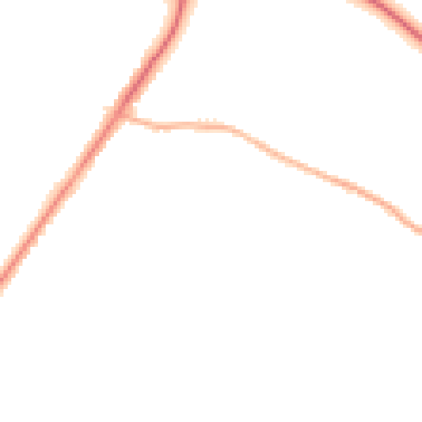 Night-time road noise heatmap for L23 1TH