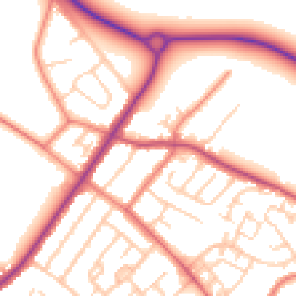 Daytime road noise heatmap for L23 1TJ